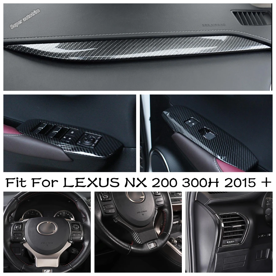 Carbon Fiber Interior Kit For LEXUS NX 200 300H 2015 - 2020 Car Steering Wheel Button Frame Decoration Window Lift Cover Trim
Carbon Fiber Interior Kit For LEXUS NX 200 300H 2015 - 2020 Car Steering Wheel Button Frame Decoration Window Lift Cover Trim