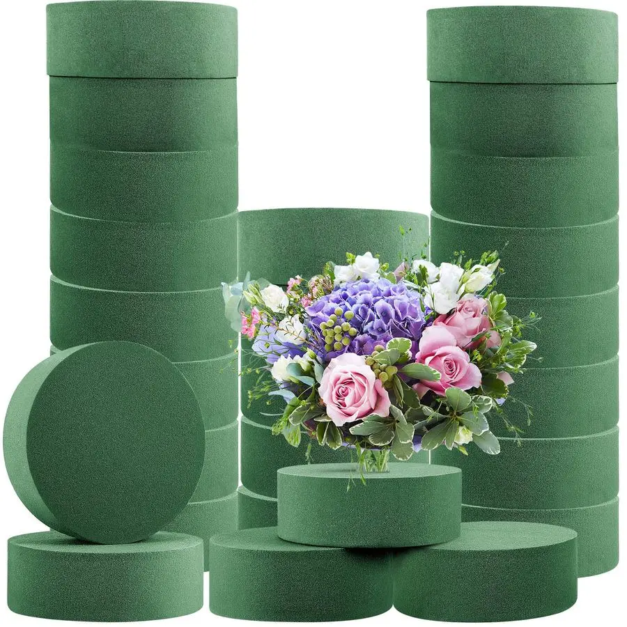 24 Pcs Floral Foam Blocks 4.72 x 1.57 Florist Floral Round Foam Blocks Dry and Wet Green Foam for Flower Arrangement Fresh and A
24 Pcs Floral Foam Blocks 4.72 x 1.57 Florist Floral Round Foam Blocks Dry and Wet Green Foam for Flower Arrangement Fresh and A