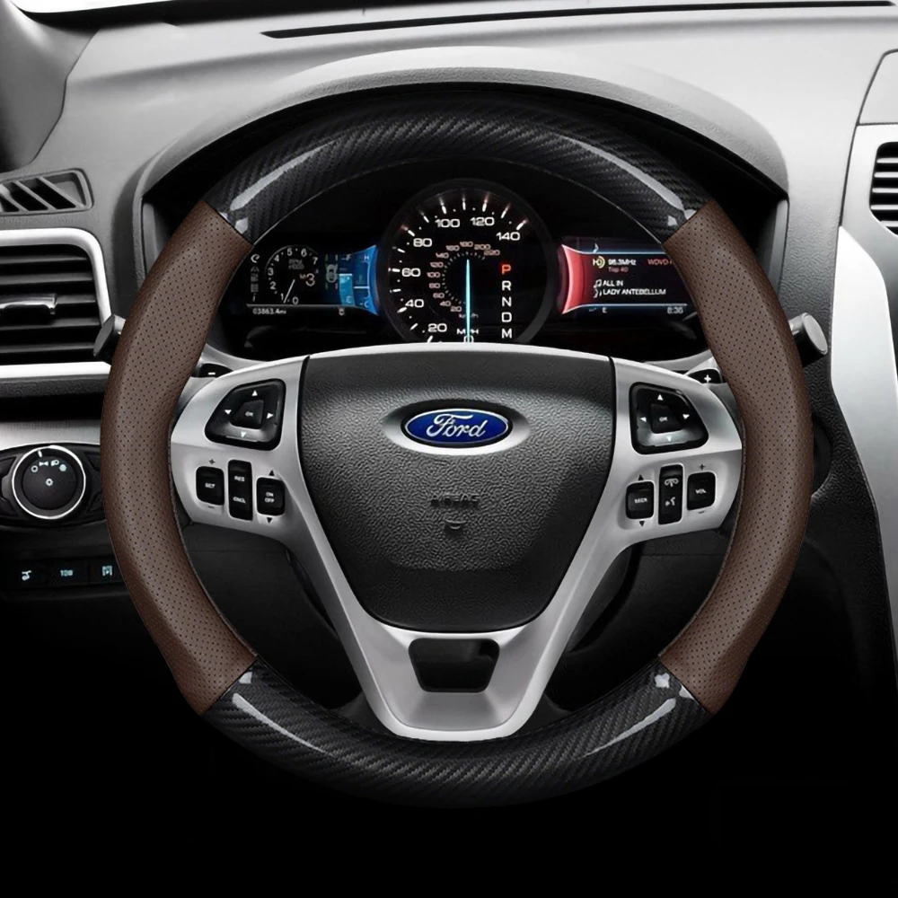 Car Steering Wheel Cover for Ford Mondeo Focus Raptor Wildtrak Puma Edge Explorer Ranger Kuga Fiesta Fusion Carbon Fiber Leather
Car Steering Wheel Cover for Ford Mondeo Focus Raptor Wildtrak Puma Edge Explorer Ranger Kuga Fiesta Fusion Carbon Fiber Leather