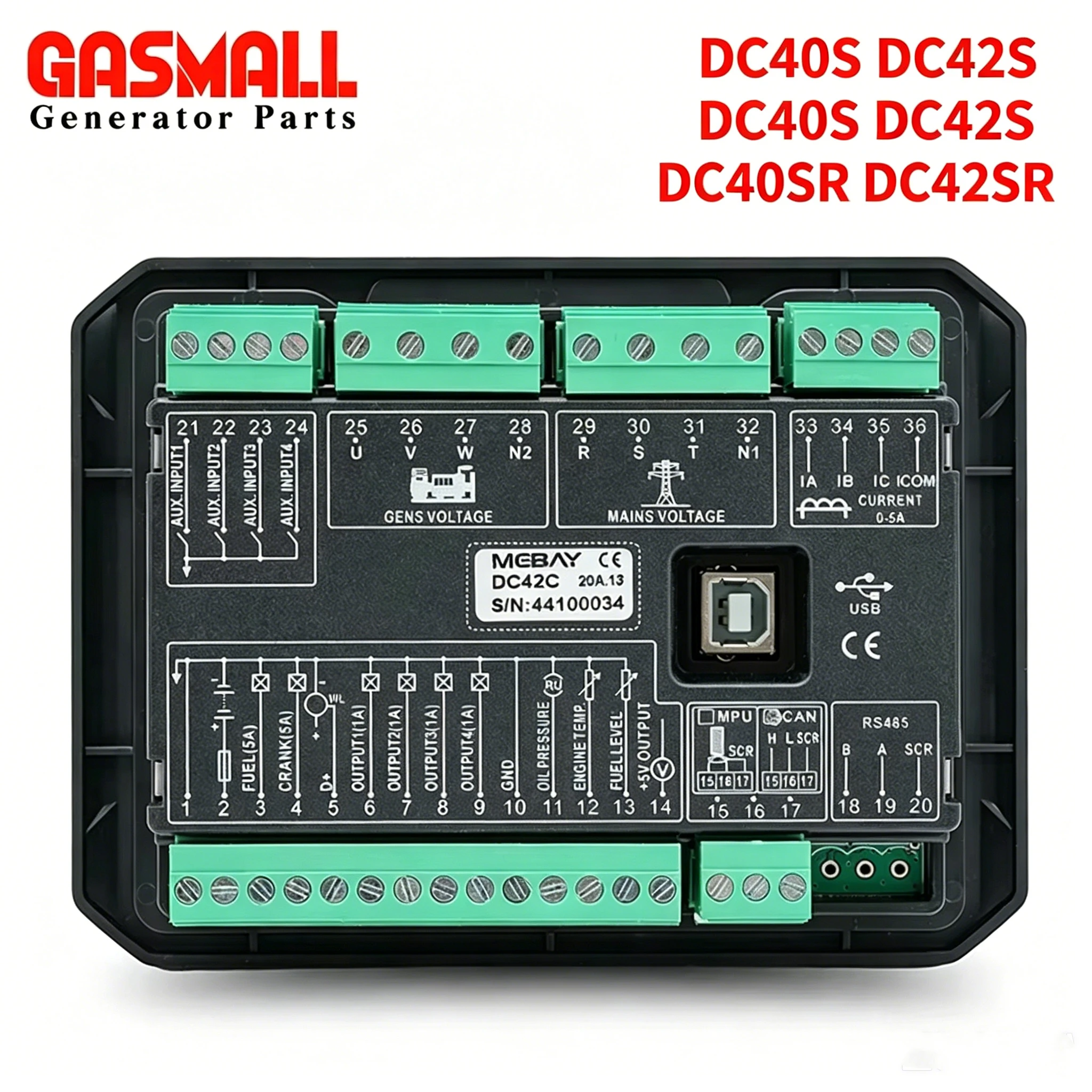 Mebay DC40S DC42S Generator Control Module Replacement for HGM4010 HGM4020 DSE4610 DSE4620 Parts
Mebay DC40S DC42S Generator Control Module Replacement for HGM4010 HGM4020 DSE4610 DSE4620 Parts