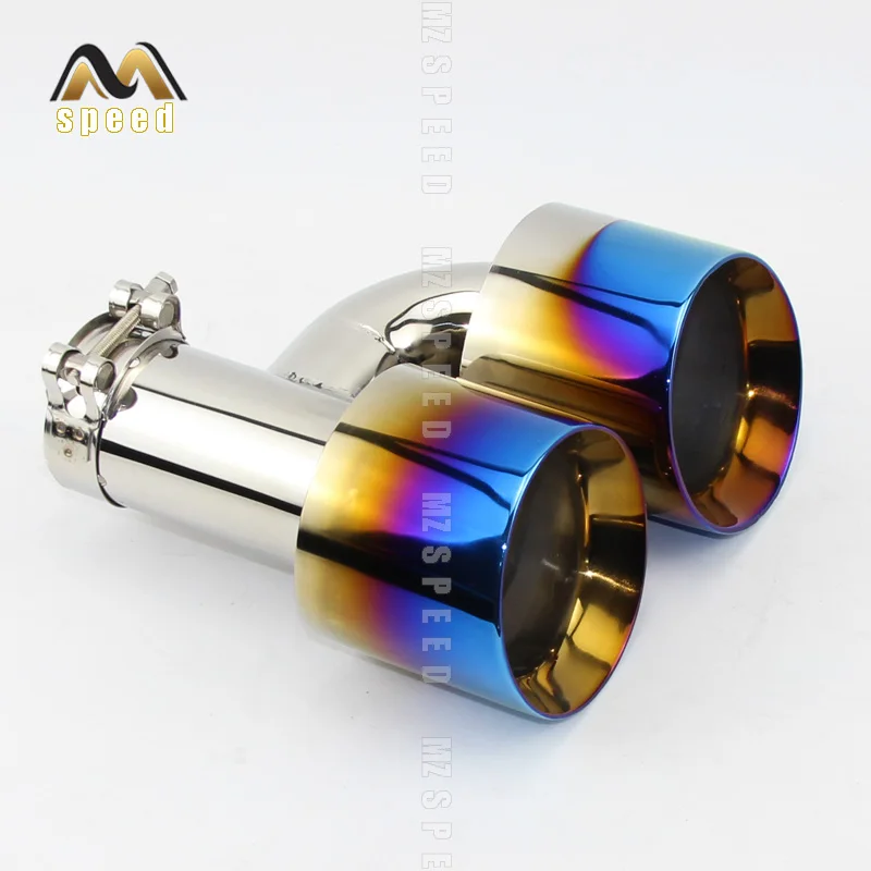 1PCS Car Accessories 304 stainless steel blue and bright H-type double outlet straight edge exhaust pipe tailpipe
1PCS Car Accessories 304 stainless steel blue and bright H-type double outlet straight edge exhaust pipe tailpipe