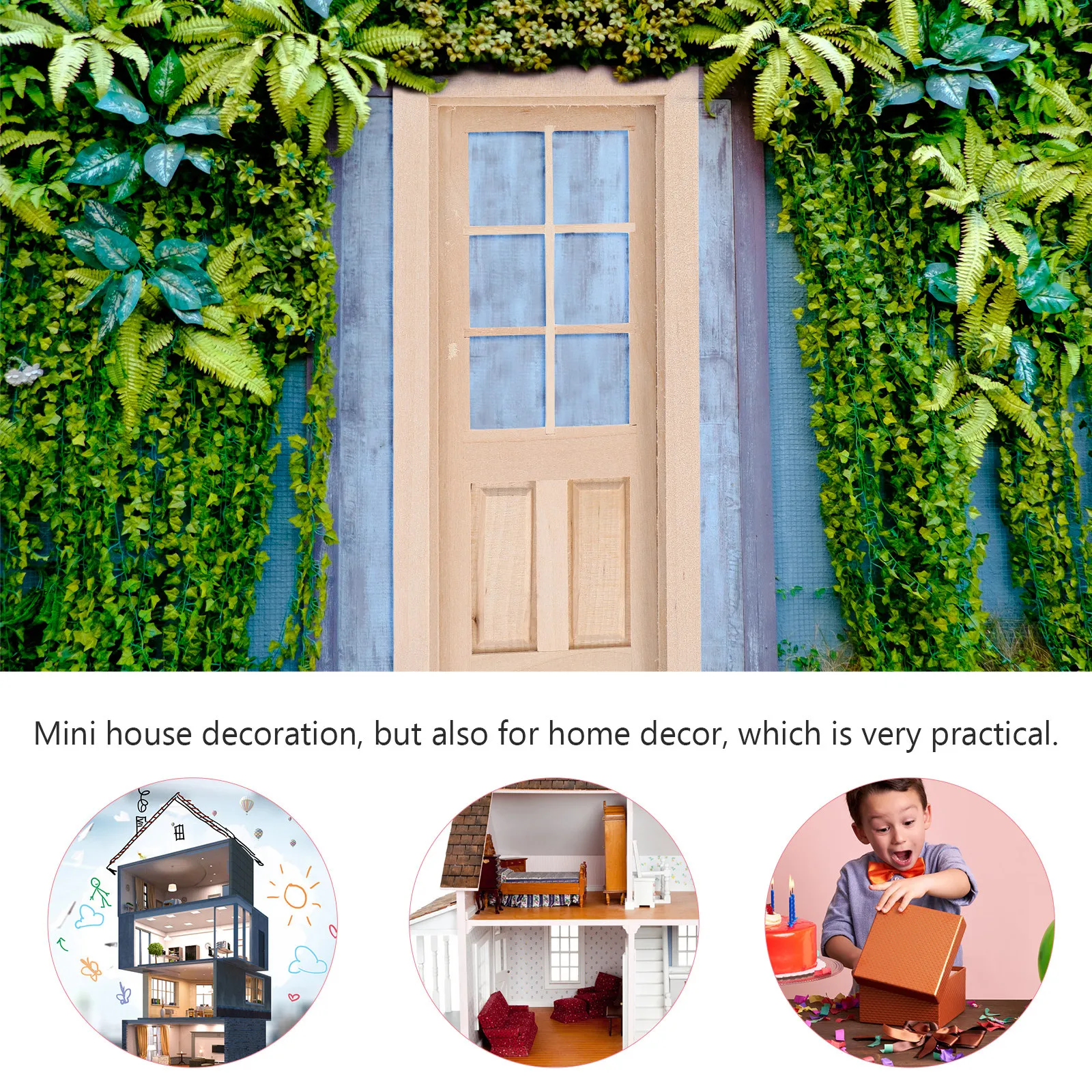 Unpainted Wooden PVC Miniature Dollhouse Door for DIY Crafting Realistic Interactive Opening Closing Decor Mini Furniture
Unpainted Wooden PVC Miniature Dollhouse Door for DIY Crafting Realistic Interactive Opening Closing Decor Mini Furniture