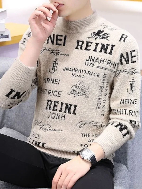 Men's Thiened f High Collar Sweater Mink Velvet Base Layer irt Youth Faionable Warm Winter Casual Long Sve Top
Men's Thiened f High Collar Sweater Mink Velvet Base Layer irt Youth Faionable Warm Winter Casual Long Sve Top