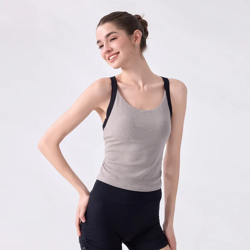 One-piece Woman Yoga Fixed Cup With Shock-proof Chest Pad Tank Tops Outdoor Sports Fitness Running Gym Training Sleeveless Vest
One-piece Woman Yoga Fixed Cup With Shock-proof Chest Pad Tank Tops Outdoor Sports Fitness Running Gym Training Sleeveless Vest