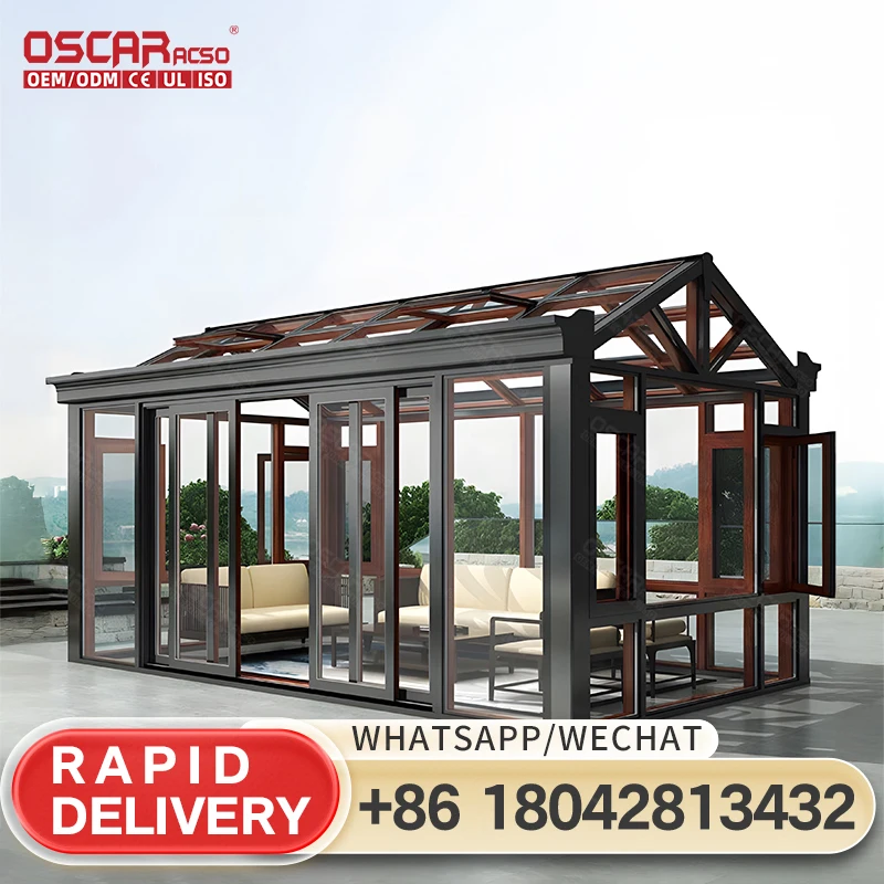 Aluminum Glass House Sunroom Prefabricated Detachable DIY Greenhouse Conservatory Garden Backyard Customized Factory Direct
Aluminum Glass House Sunroom Prefabricated Detachable DIY Greenhouse Conservatory Garden Backyard Customized Factory Direct