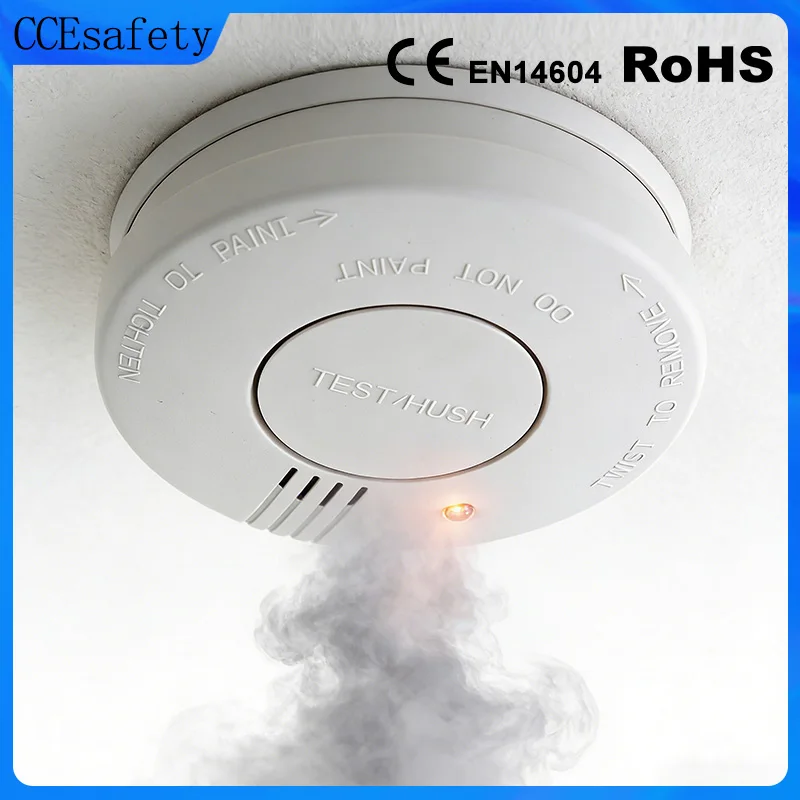 Smoke Detector Photoelectric Sensor Smoke Alarm With 9V Replaceable Battery Mute Button CE EN14604 Approved for Home Office
Smoke Detector Photoelectric Sensor Smoke Alarm With 9V Replaceable Battery Mute Button CE EN14604 Approved for Home Office