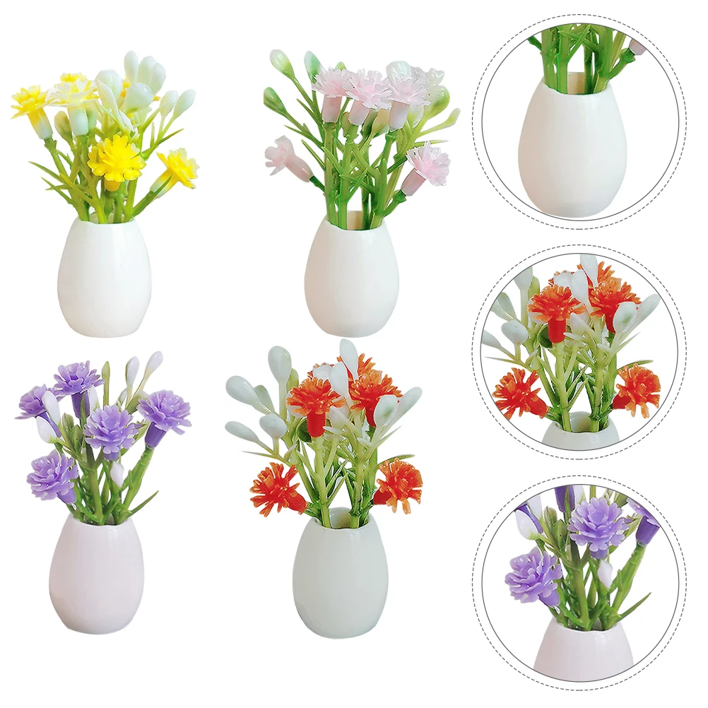 4Pcs Artificial Beautiful Flowers in Vase Realistic Fake Floral Arrangement for Micro Landscape Dollhouse Interior Decoration
4Pcs Artificial Beautiful Flowers in Vase Realistic Fake Floral Arrangement for Micro Landscape Dollhouse Interior Decoration