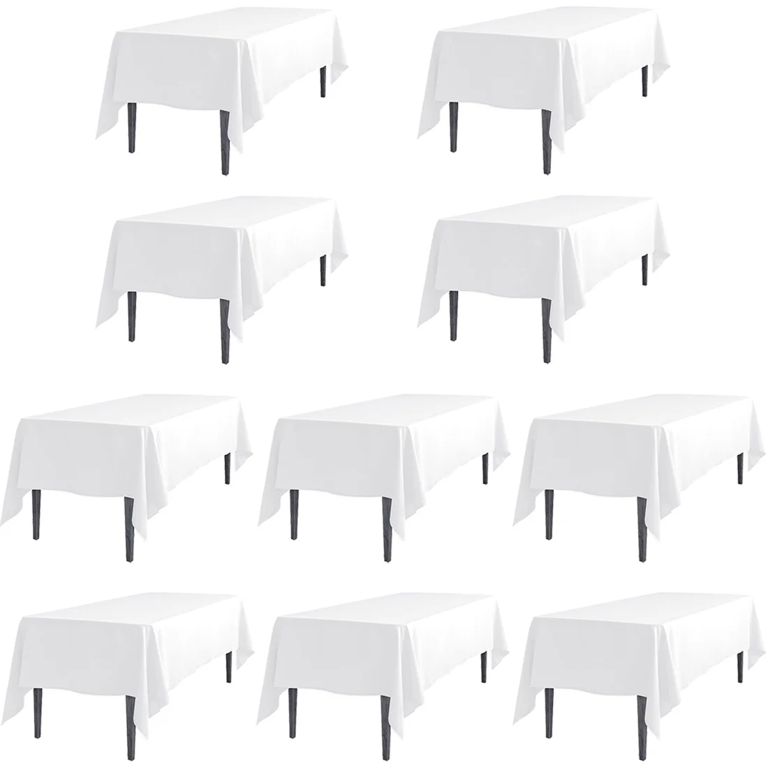 10 Pack 60x126 Inch Table Cloth for 8ft Rectangle Table – Stain & Wrinkle Resistant, Machine Washable Polyester – Available in B
10 Pack 60x126 Inch Table Cloth for 8ft Rectangle Table – Stain & Wrinkle Resistant, Machine Washable Polyester – Available in B