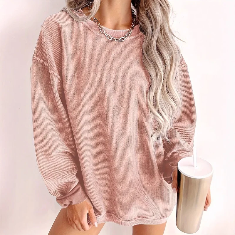 Women's Autumn New Fashion Casual Loose Simple Solid Color Long-sleeved Sweatshirt
Women's Autumn New Fashion Casual Loose Simple Solid Color Long-sleeved Sweatshirt