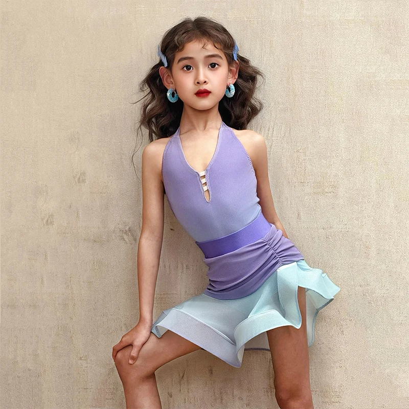 2025 New Girls Purple Latin Dance Performance Dress Kids Cha Cha Latin Dance Costume Children'S Party Samba Dancing Wear SL12504
2025 New Girls Purple Latin Dance Performance Dress Kids Cha Cha Latin Dance Costume Children'S Party Samba Dancing Wear SL12504