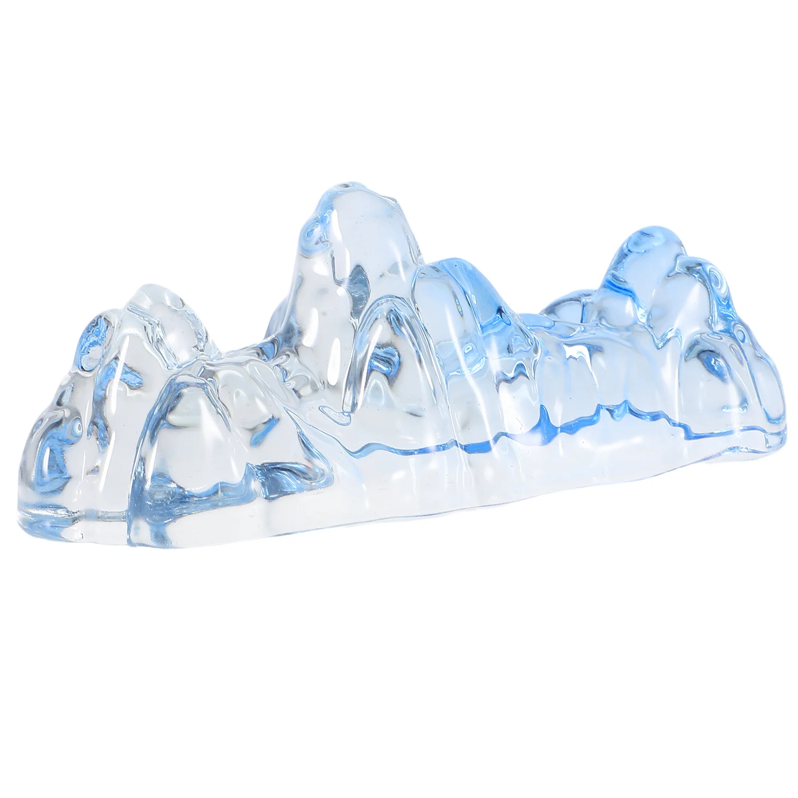 Glass Calligraphy Brush Holder Mountain Shape Crystal Pen Rest Paperweight Chinese Calligraphy Decoration Artistic 
Glass Calligraphy Brush Holder Mountain Shape Crystal Pen Rest Paperweight Chinese Calligraphy Decoration Artistic