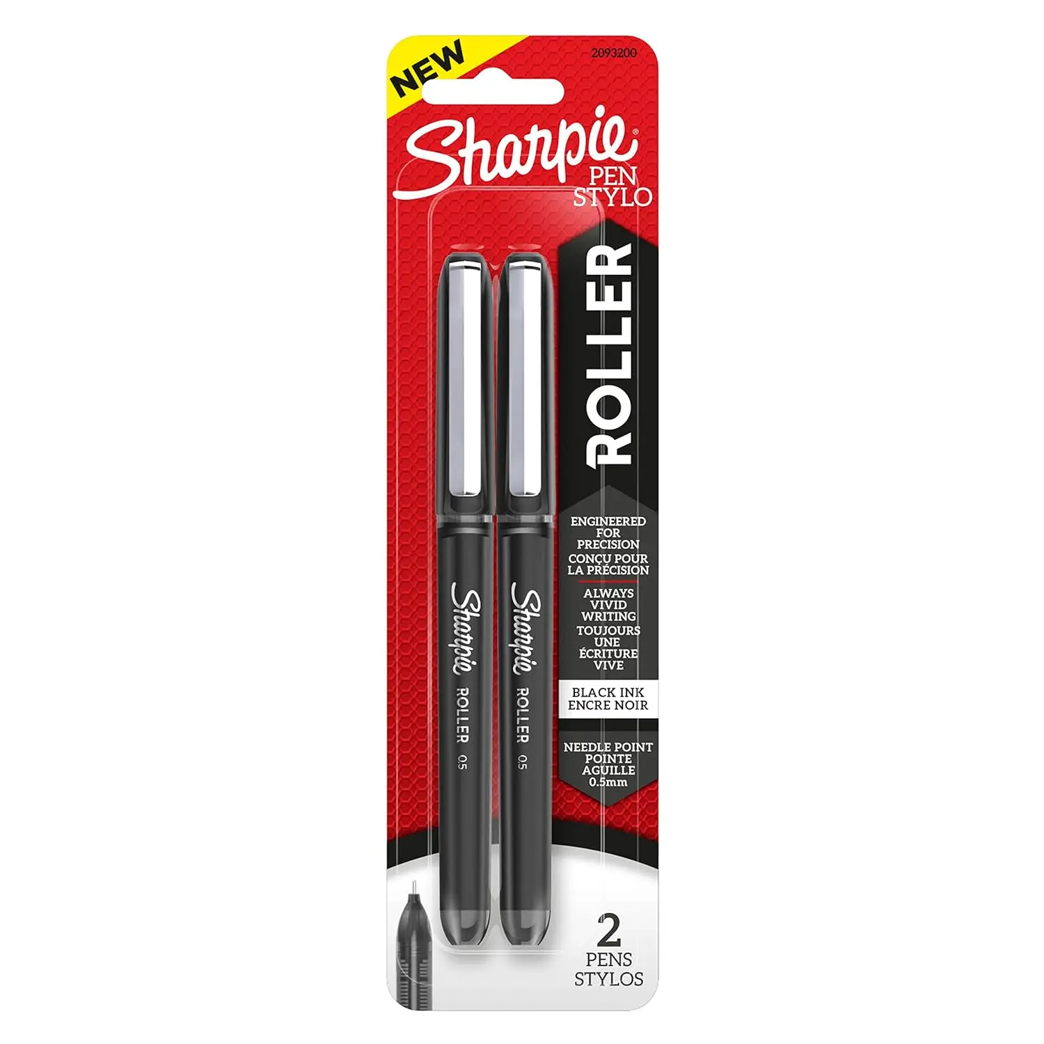 Retractable Rollerball Pen 2 Pack Black Smooth Writing with Translucent Grip Metal Clip for Office School
Retractable Rollerball Pen 2 Pack Black Smooth Writing with Translucent Grip Metal Clip for Office School