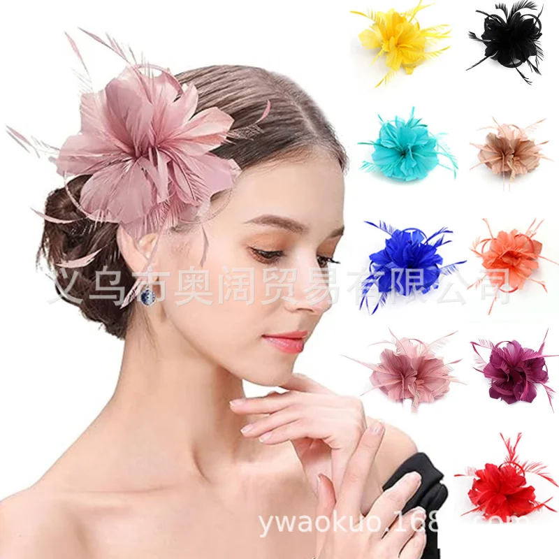 Cross-Border Hot-Selling Feather Head Flower Bride Linen Hair Clip Party Hair Accessories Linen Hair Accessories Headwear
Cross-Border Hot-Selling Feather Head Flower Bride Linen Hair Clip Party Hair Accessories Linen Hair Accessories Headwear