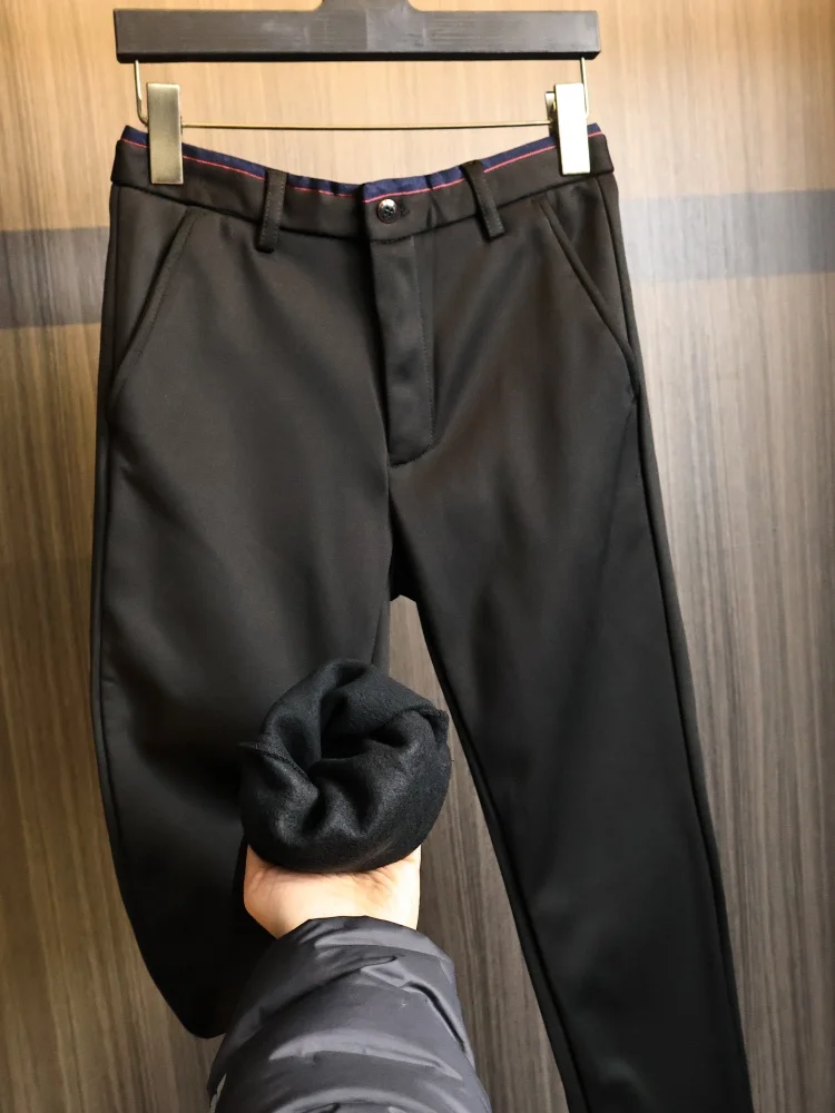 Men's Fce Lined Straight Leg Casual Pants Faionable Urban Sle Warm Slim Fit Busin Casual Trousers for Autumn Winter
Men's Fce Lined Straight Leg Casual Pants Faionable Urban Sle Warm Slim Fit Busin Casual Trousers for Autumn Winter