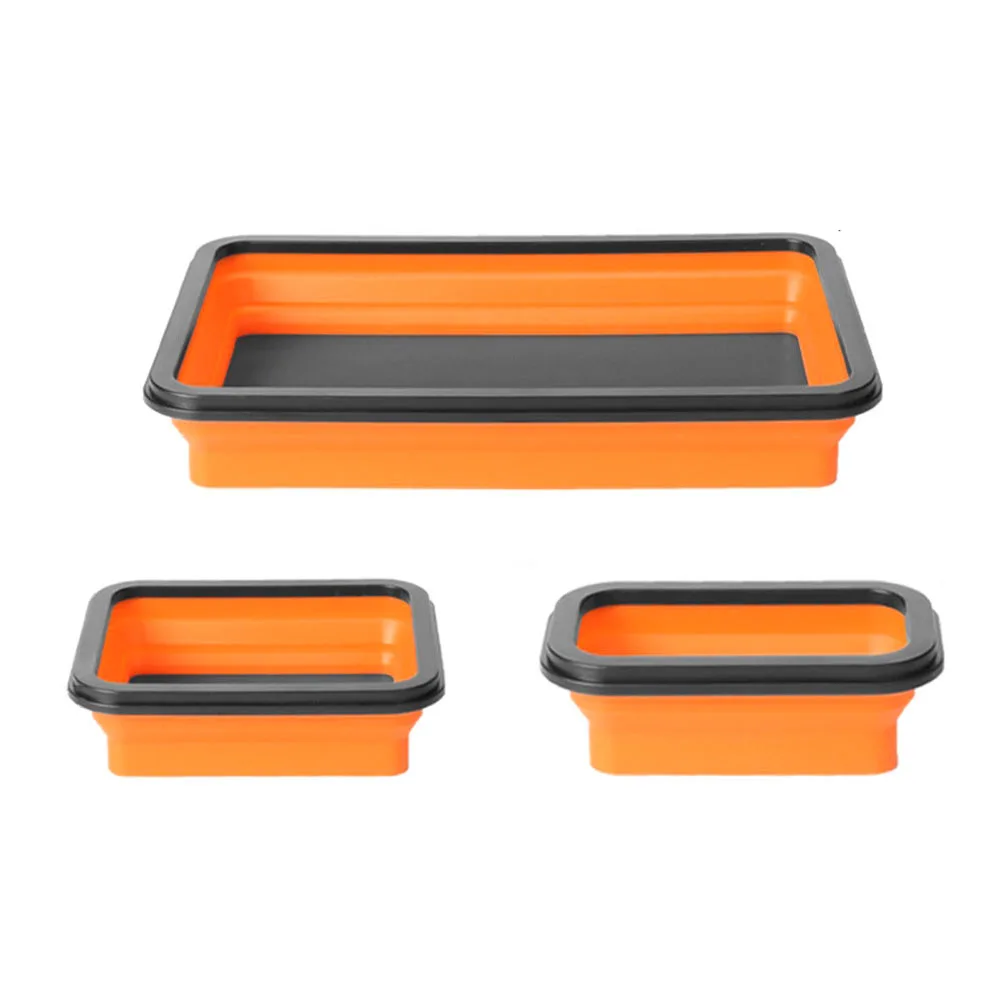 Magnetic Tool Trays 3 Size Collapsible Silicone Trays for Holding For Bolts Nuts Washers and Small Metal Parts
Magnetic Tool Trays 3 Size Collapsible Silicone Trays for Holding For Bolts Nuts Washers and Small Metal Parts