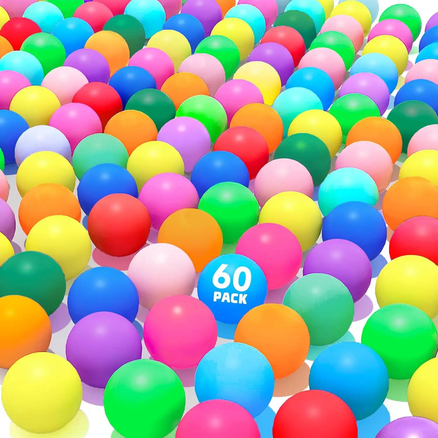 60 шт. разноцветных пластиковых шариков для пинг-понга, 40 мм, для игр, поделок, игрушек для животных и декора
60 шт. разноцветных пластиковых шариков для пинг-понга, 40 мм, для игр, поделок, игрушек для животных и декора
