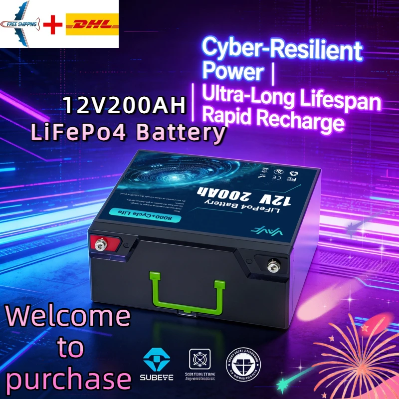 Advanced12V200Ah Lifepo4 Battery fit Solar Battery with Smart BMS for Ups,RVs,Solar Power,and Marine Applications
Advanced12V200Ah Lifepo4 Battery fit Solar Battery with Smart BMS for Ups,RVs,Solar Power,and Marine Applications