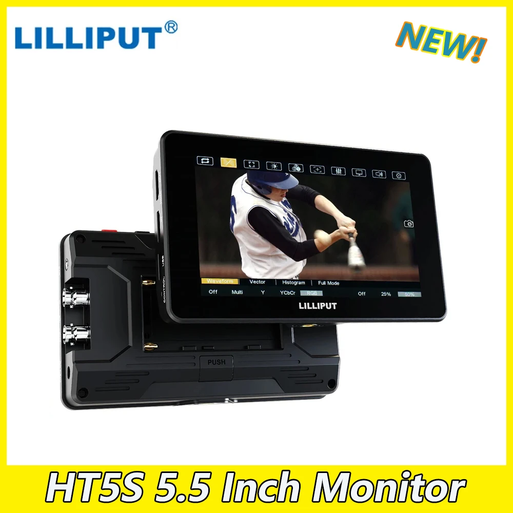 LILLIPUT HT5S 2,5-дюймовый Ультра-яркий сенсорный монитор DSRL Управление камерой 5,5*1920 3G-SDI HDMI2.0 3D LUT полевой монитор
LILLIPUT HT5S 2,5-дюймовый Ультра-яркий сенсорный монитор DSRL Управление камерой 5,5*1920 3G-SDI HDMI2.0 3D LUT полевой монитор