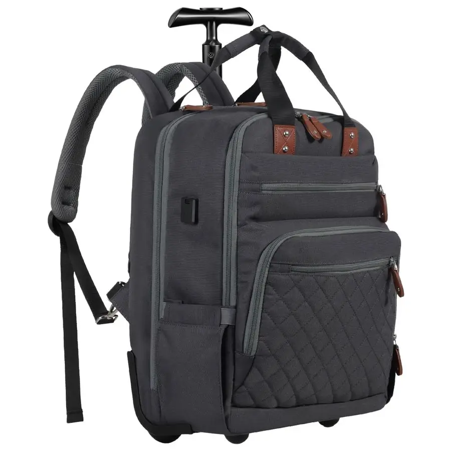 Hidden Rolling Diaper Bag, Convertible Travel Backpack Diaper Bag with Retractable Handle amp Hidden Wheels,wet dry compartment
Hidden Rolling Diaper Bag, Convertible Travel Backpack Diaper Bag with Retractable Handle amp Hidden Wheels,wet dry compartment