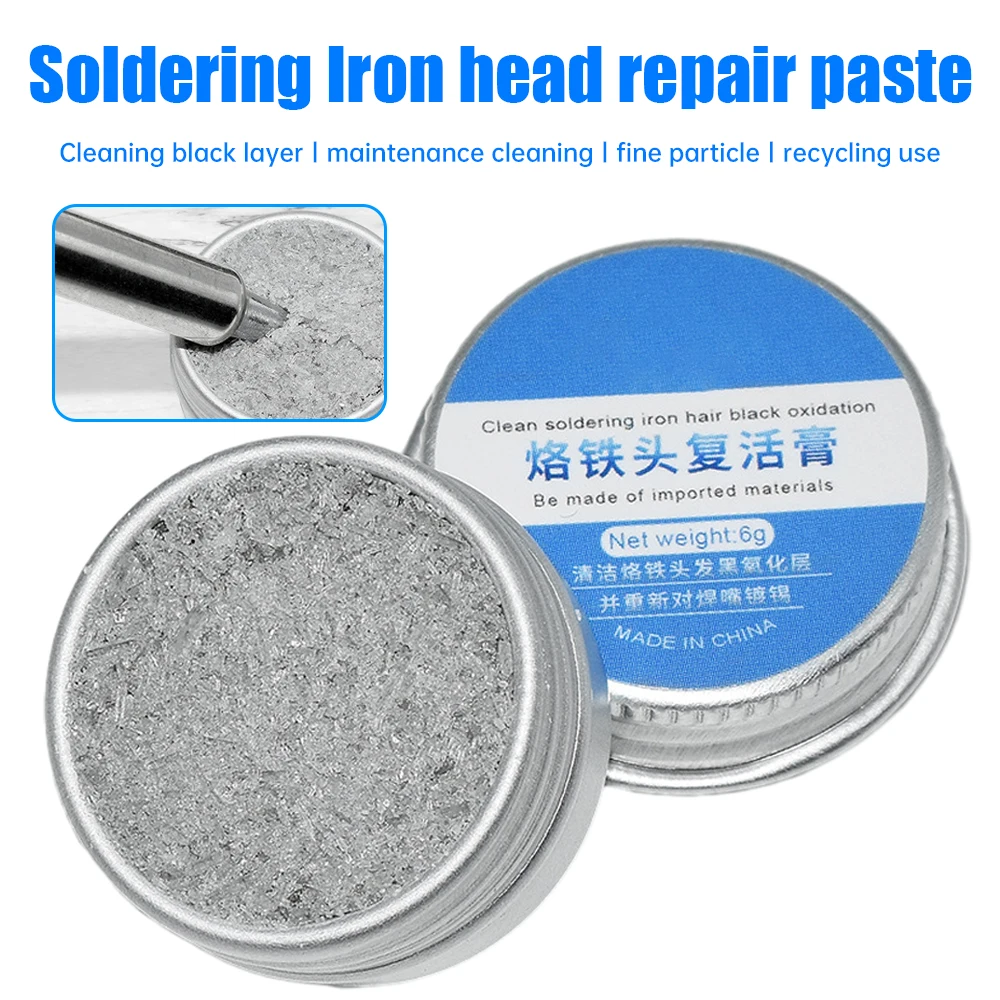 Soldering Iron Head Tinner Activator Tip Cleaner Remover Lead Free Non-stick Tin Solder Cream for Oxide Head Resurrection
Soldering Iron Head Tinner Activator Tip Cleaner Remover Lead Free Non-stick Tin Solder Cream for Oxide Head Resurrection