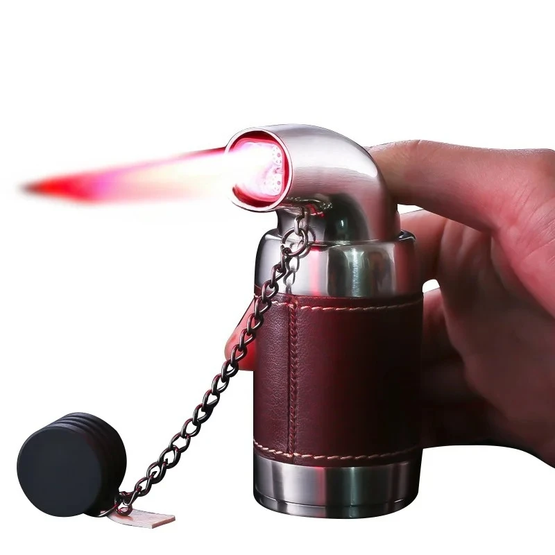 The Latest Model of Little Fatty Four Direct-Pulse Metal Inflatable Cigar Men's Lighter Windproof Red Flame Outdoor BBQ Ignifier
The Latest Model of Little Fatty Four Direct-Pulse Metal Inflatable Cigar Men's Lighter Windproof Red Flame Outdoor BBQ Ignifier