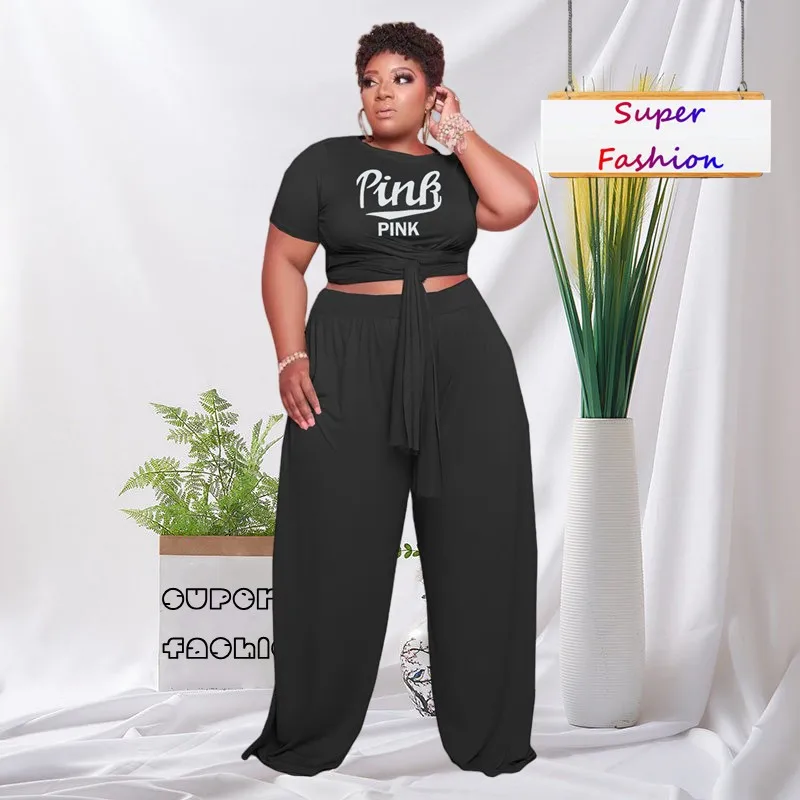 XL-5XL 2023 Plus Size Summer Women Clothing Casual Pink Short Sleeve Wide Leg Pant Suits 2 Pieces Set Outfits Dropshipping
XL-5XL 2023 Plus Size Summer Women Clothing Casual Pink Short Sleeve Wide Leg Pant Suits 2 Pieces Set Outfits Dropshipping