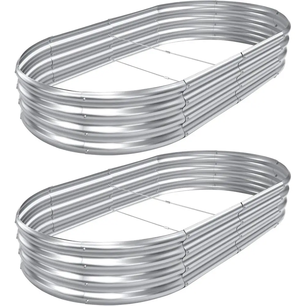 Oval Large 8x4x1ft Galvanized Metal Raised Garden Bed for Outdoor Planting
Oval Large 8x4x1ft Galvanized Metal Raised Garden Bed for Outdoor Planting