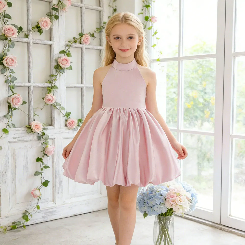 Fashion Solid Color Bridesmaid Dresses Mesh Lace Sleeveless Bow Girl Evening Gown Summer Children Girls Party Dress 3-8 Years
Fashion Solid Color Bridesmaid Dresses Mesh Lace Sleeveless Bow Girl Evening Gown Summer Children Girls Party Dress 3-8 Years