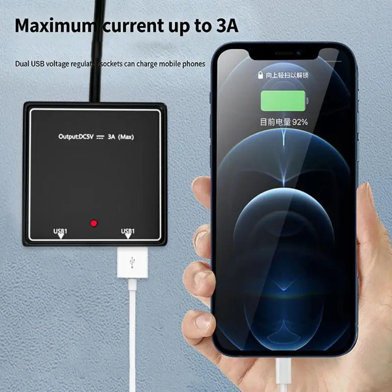 Double USB Charging Converter with 2Pin Aviation Plug Suitable for Solar Panel Phone Camera Fan Light 5V 30V Input 896C
Double USB Charging Converter with 2Pin Aviation Plug Suitable for Solar Panel Phone Camera Fan Light 5V 30V Input 896C