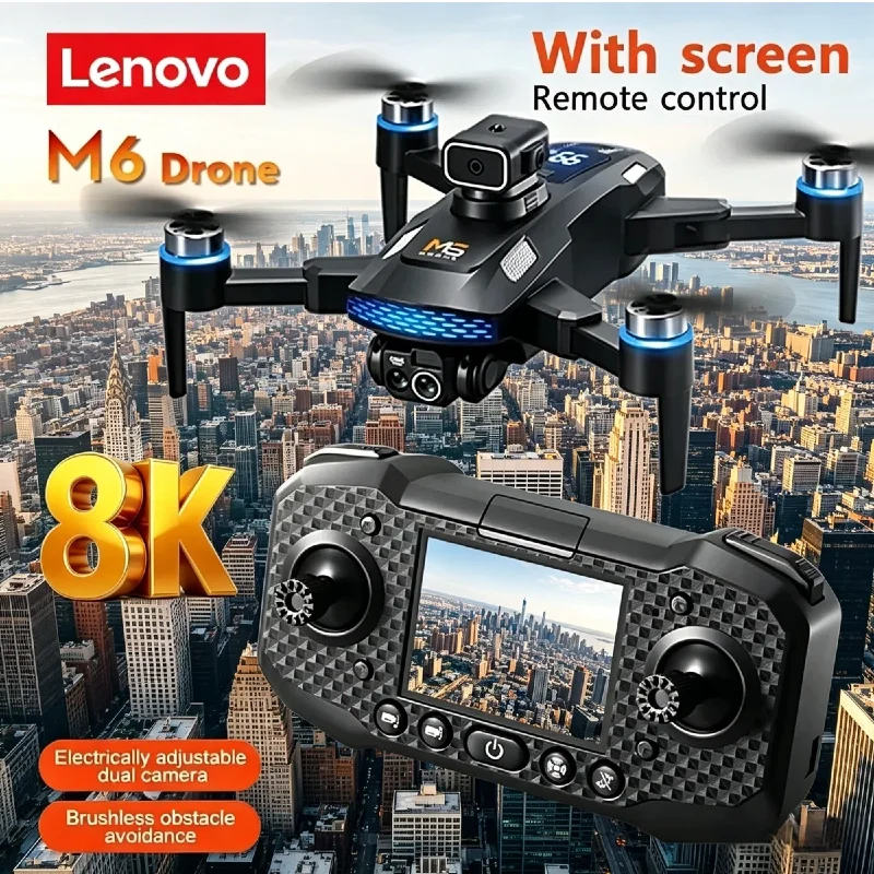 Lenovo M6 FPV Video Drone 8K HD Professional Camera 5G WiFi RC Quadcopter UAV With Screen Remote
Lenovo M6 FPV Video Drone 8K HD Professional Camera 5G WiFi RC Quadcopter UAV With Screen Remote