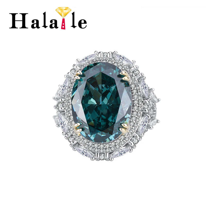 Halaile S925 стерлингового серебра овальной огранки с цирконом, ювелирные изделия из высокоуглеродистого алмаза, полихромное кольцо, ювелирные изделия, женский элегантный подарок на вечеринку
Halaile S925 стерлингового серебра овальной огранки с цирконом, ювелирные изделия из высокоуглеродистого алмаза, полихромное кольцо, ювелирные изделия, женский элегантный подарок на вечеринку