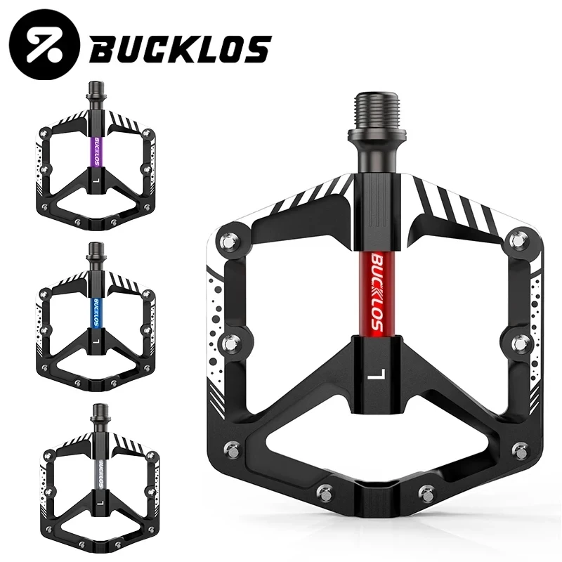 BUCKLOS Mountain Bike Pedals MTB Non-Slip Platform Pedals with Reflectors DU Bearings 9/16" Pedal Aluminum Alloy Bicycle Parts
BUCKLOS Mountain Bike Pedals MTB Non-Slip Platform Pedals with Reflectors DU Bearings 9/16" Pedal Aluminum Alloy Bicycle Parts
