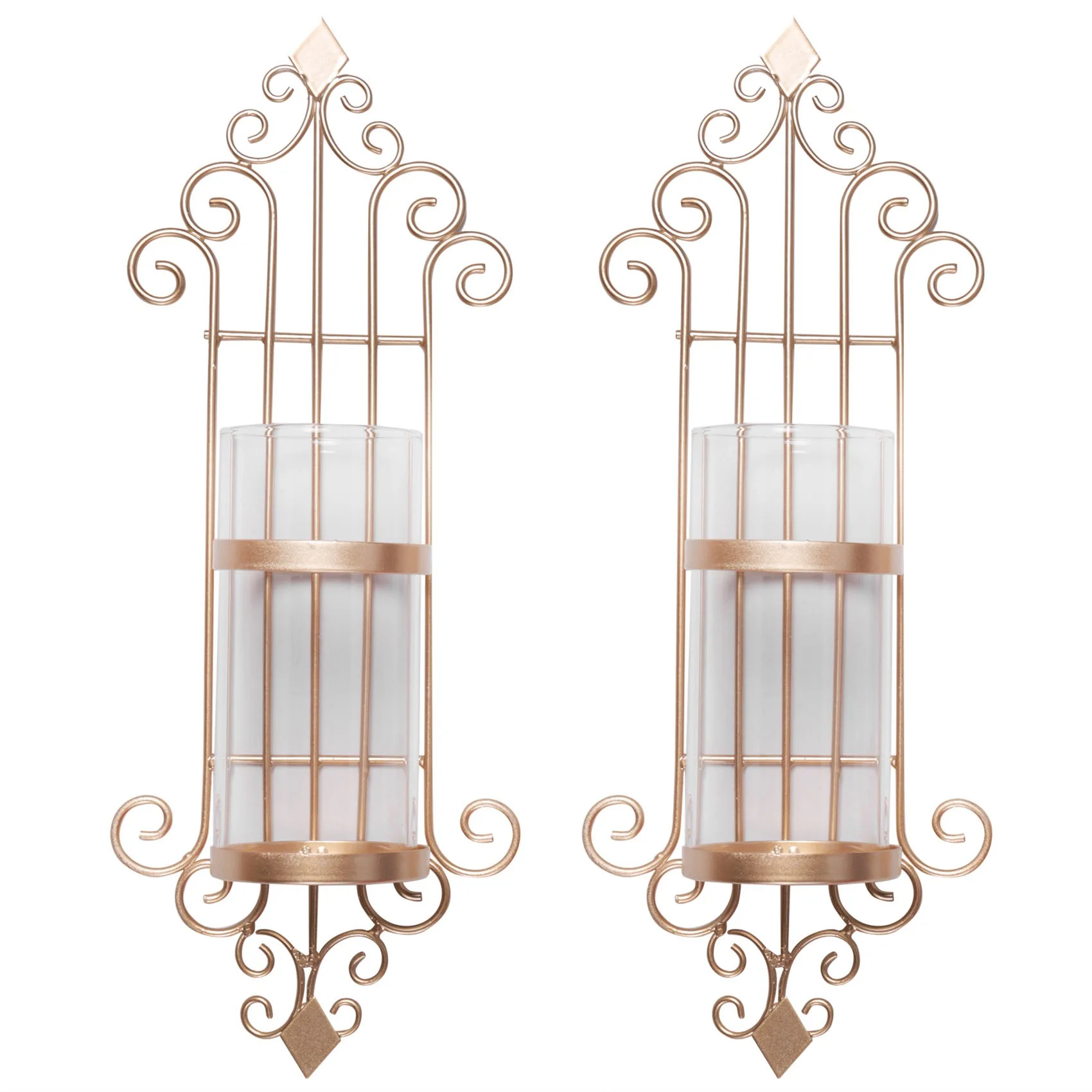 2 Pcs Wall Sconce Candle Holder, Antique-Style Golden Metal Wall Art Decorations for Living Room, Bathroom, Dining Room
2 Pcs Wall Sconce Candle Holder, Antique-Style Golden Metal Wall Art Decorations for Living Room, Bathroom, Dining Room