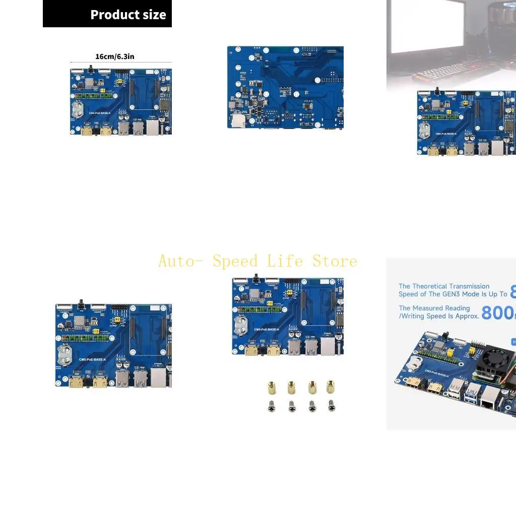 02DA CM5 Expansion Board for Compute Module 5, Supporting M.2 NVMe Solid Disk Type C
02DA CM5 Expansion Board for Compute Module 5, Supporting M.2 NVMe Solid Disk Type C
