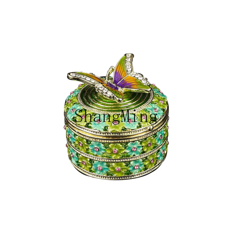 Шкатулка для украшений PYH Butterfly Diamond: эмалированная, цветная, для хранения ювелирных изделий, настольное украшение, откидная, защита от потускнения, для серег и колец
Шкатулка для украшений PYH Butterfly Diamond: эмалированная, цветная, для хранения ювелирных изделий, настольное украшение, откидная, защита от потускнения, для серег и колец