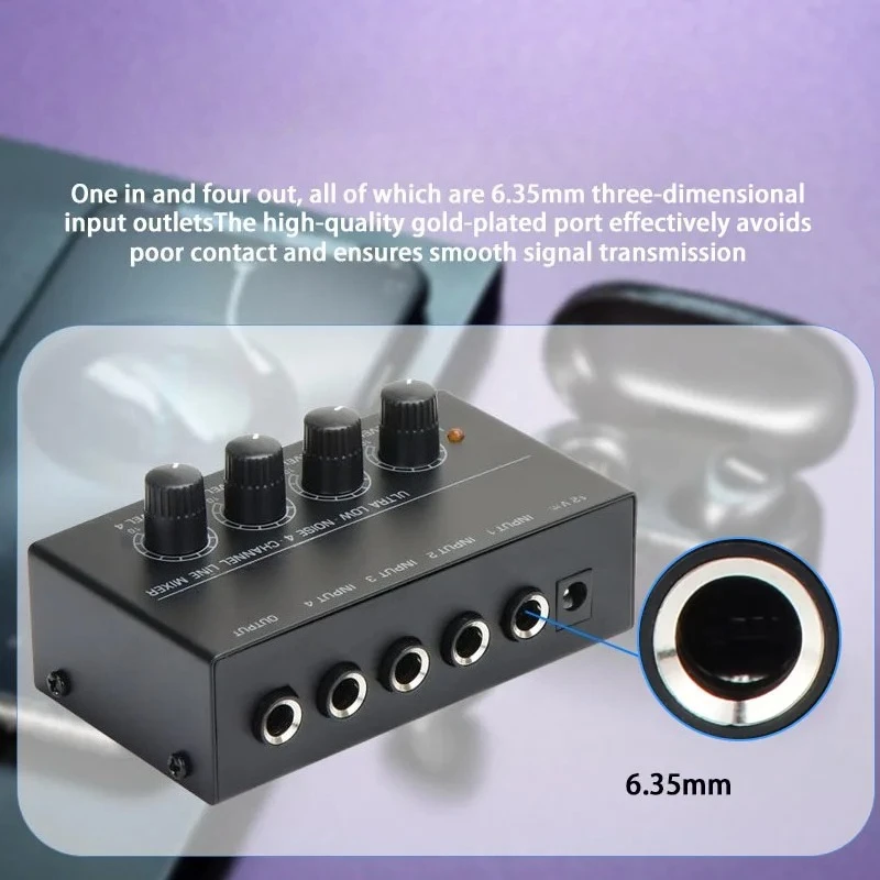 TenYua mixer ultra compact sound low noise with power adapter mini 4-channel DJ karaoke mixer headphone amplifier
TenYua mixer ultra compact sound low noise with power adapter mini 4-channel DJ karaoke mixer headphone amplifier