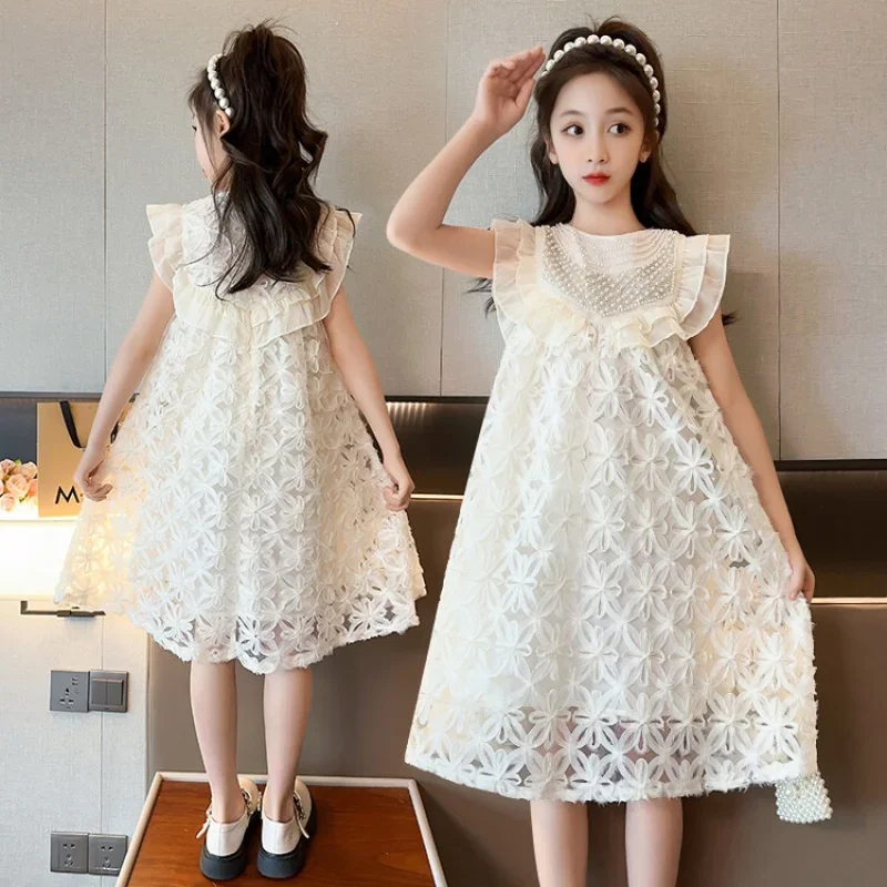 Summer girl dresses 2024 A sleeveless pearl dress4-16years girl elegant formal occasion Luxury Prom Party Dress New Kids Dresses
Summer girl dresses 2024 A sleeveless pearl dress4-16years girl elegant formal occasion Luxury Prom Party Dress New Kids Dresses