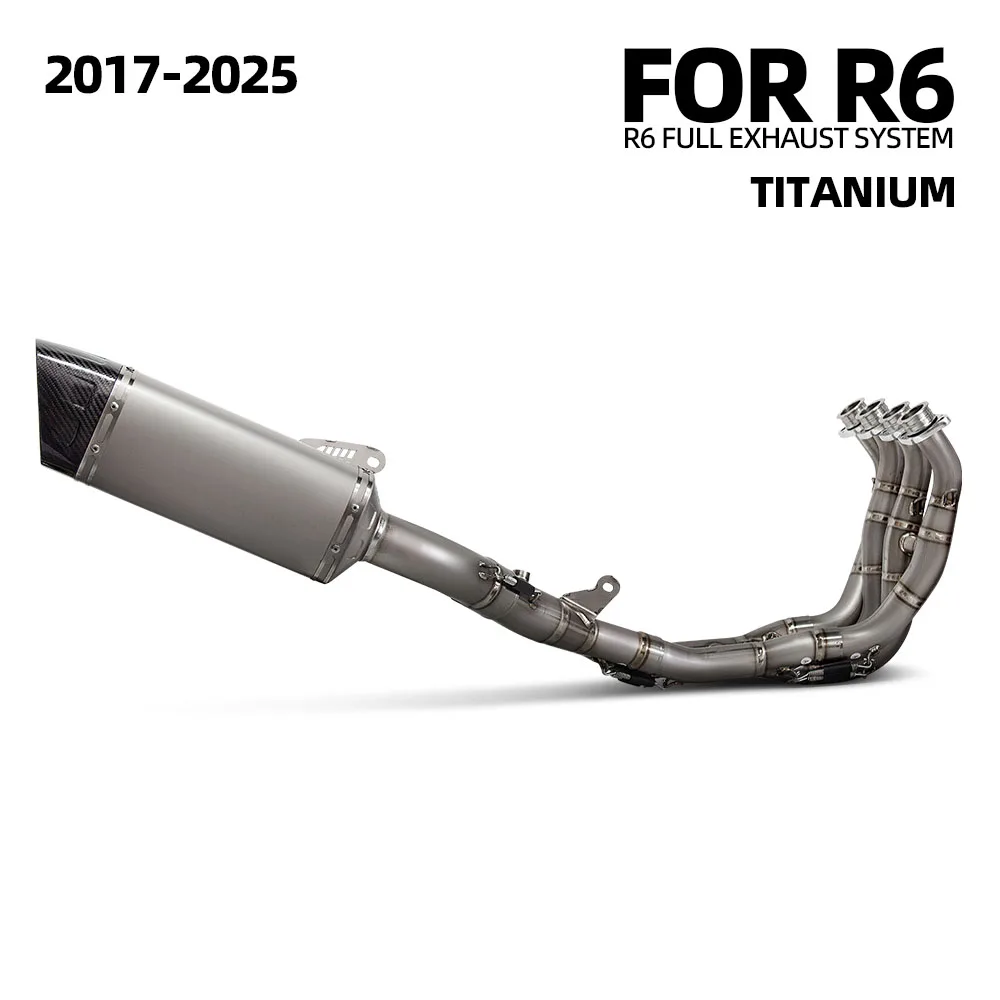 For Yamaha R6 2017-2026 Motorcycle Exhaust Full System Manifold Front Link Tube Slip on Line Muffler Racing Kit with DB Killer
For Yamaha R6 2017-2026 Motorcycle Exhaust Full System Manifold Front Link Tube Slip on Line Muffler Racing Kit with DB Killer
