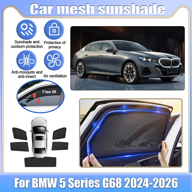 For BMW 5 Series G68 2024 2025 2026 LWB Car Mesh Shades Window Sunshades Sunscreen Privacy Curtains Sun Visors Auto Accessories
For BMW 5 Series G68 2024 2025 2026 LWB Car Mesh Shades Window Sunshades Sunscreen Privacy Curtains Sun Visors Auto Accessories