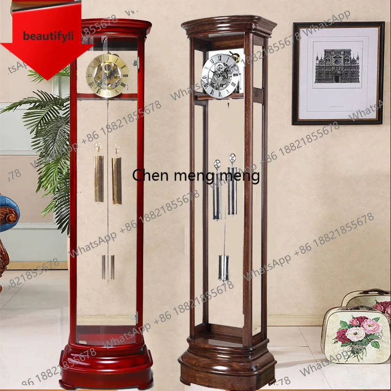 Floor Clock European Luxury Mechanical Clock Solid Wood Chinese Villa Standing Clock Retro Bronze Bell a48
Floor Clock European Luxury Mechanical Clock Solid Wood Chinese Villa Standing Clock Retro Bronze Bell a48