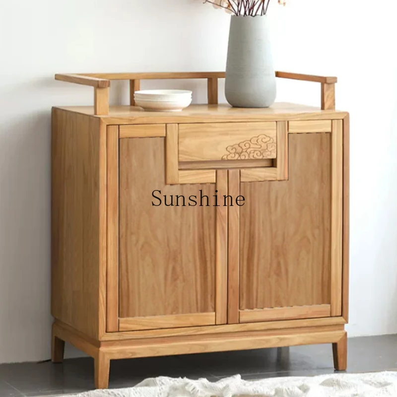 New Chinese-style dining side cabinet, solid wood tea table side storage, boiling water floor cabinet
New Chinese-style dining side cabinet, solid wood tea table side storage, boiling water floor cabinet