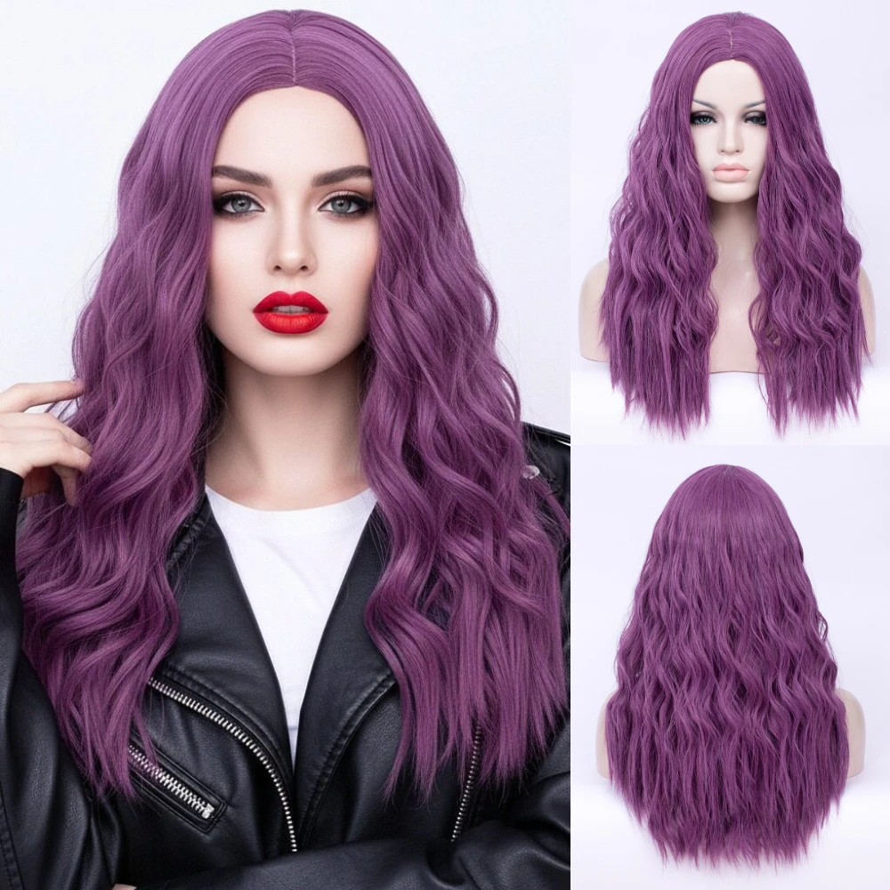 Women Purple Medium Long Middle Part Fluffy Heat Resistant Synthetic Wig for Lolita Cosplay Daily Party
Women Purple Medium Long Middle Part Fluffy Heat Resistant Synthetic Wig for Lolita Cosplay Daily Party