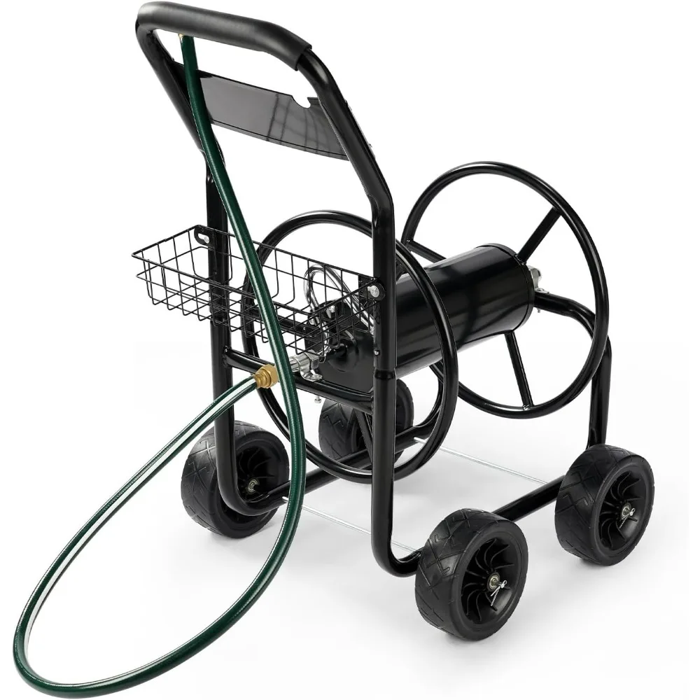 VINGLI 300FT 5/8in Garden Hose Reel Cart 4-Wheel Portable Rust Resistant Hose Reel Cart with Storage Basket for Yard Garden Farm
VINGLI 300FT 5/8in Garden Hose Reel Cart 4-Wheel Portable Rust Resistant Hose Reel Cart with Storage Basket for Yard Garden Farm
