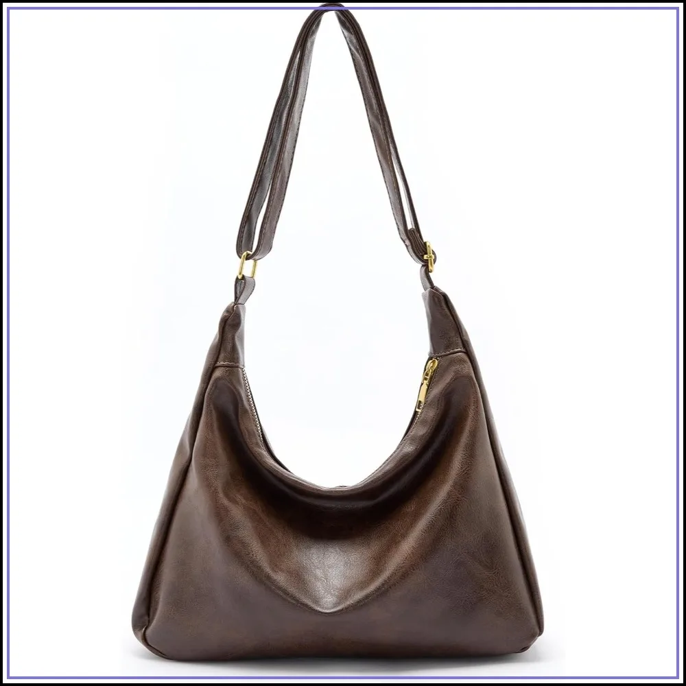 Ultra Soft Foldable Vegan Leather Hobo Bag, Stylish Slouchy Shoulder Tote for Women
Ultra Soft Foldable Vegan Leather Hobo Bag, Stylish Slouchy Shoulder Tote for Women