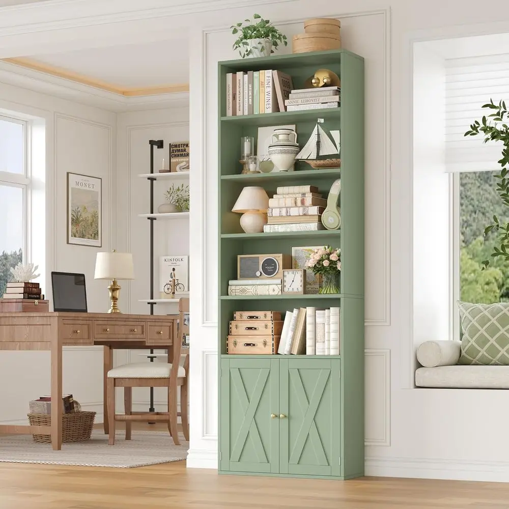 72 High Storage Bookshelf, 24 Wide Adjustable Shelving, 7-Tier Display Unit for Living Room or Home Office, Green
72 High Storage Bookshelf, 24 Wide Adjustable Shelving, 7-Tier Display Unit for Living Room or Home Office, Green