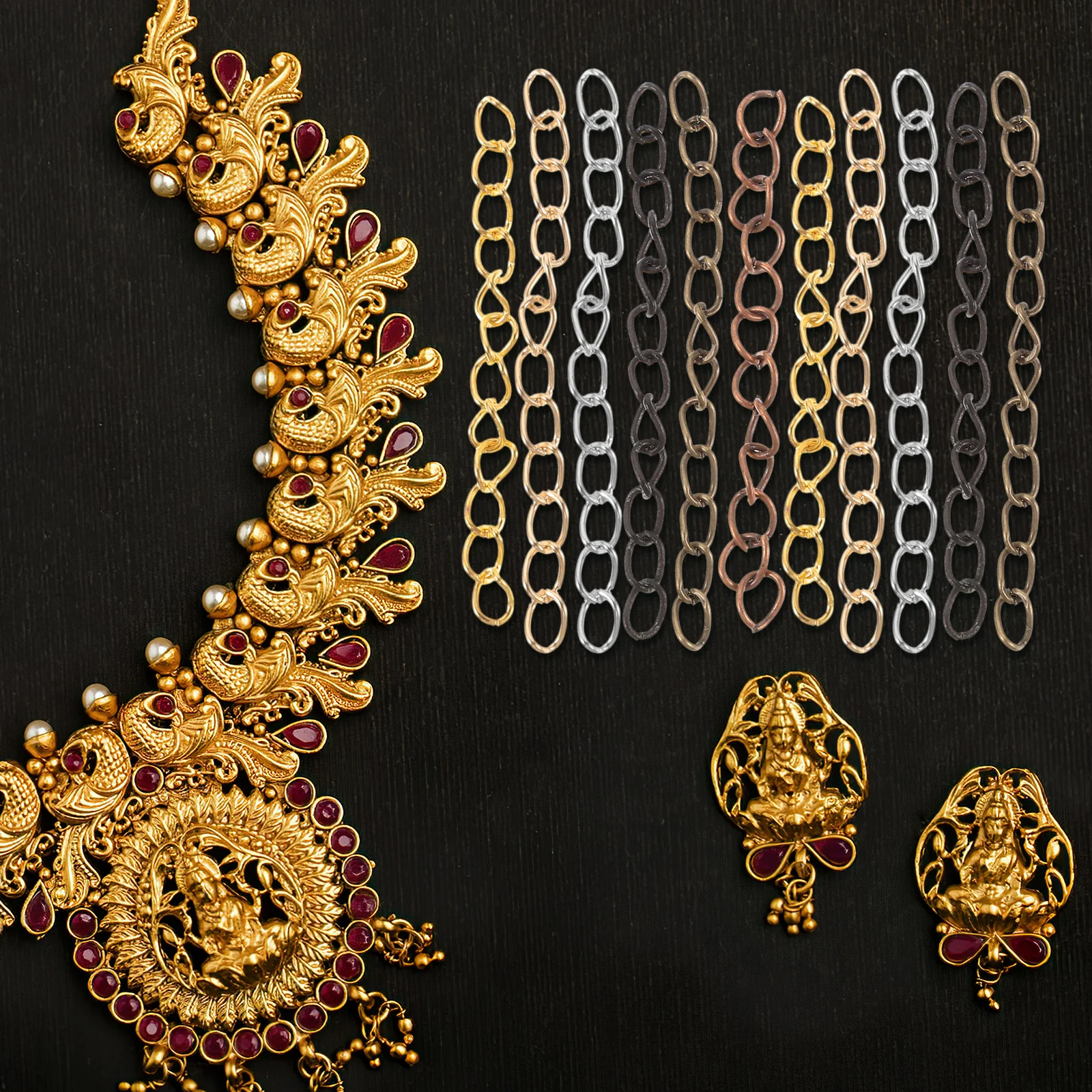 300 Pcs Extension Chain Shape Necklace Chains Trendy Jewelry Bracelet DIY Supplies Portable Adjustable Extender
300 Pcs Extension Chain Shape Necklace Chains Trendy Jewelry Bracelet DIY Supplies Portable Adjustable Extender