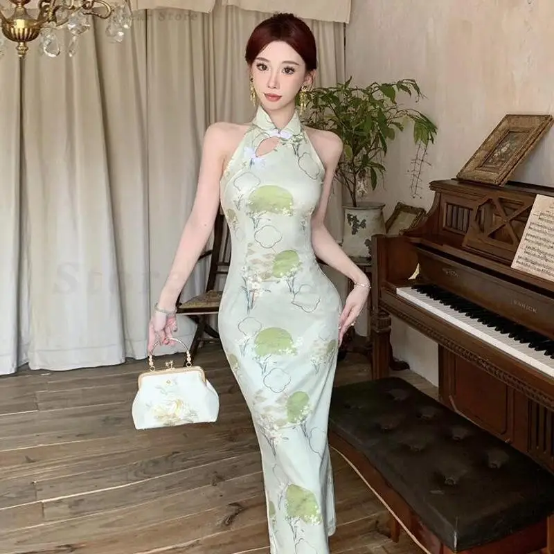Женское нежное элегантное летнее тонкое атласное платье Cheongsam, китайское вечернее платье с цветочным принтом Qipao, сексуальные тонкие платья
Женское нежное элегантное летнее тонкое атласное платье Cheongsam, китайское вечернее платье с цветочным принтом Qipao, сексуальные тонкие платья