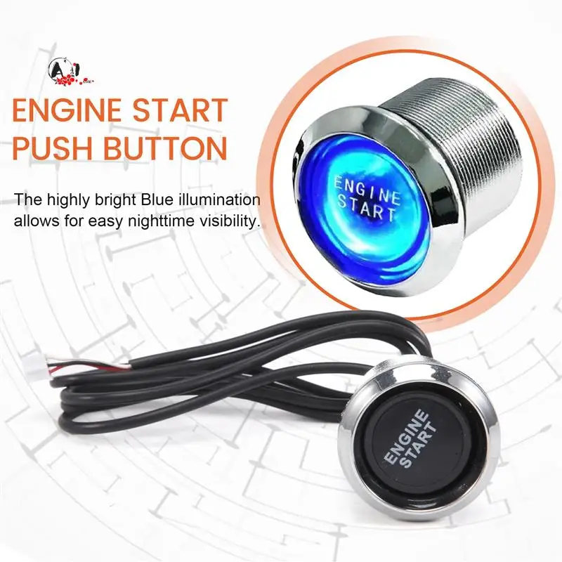 A10E-Universal For Car Engine Start Push Button Switch Ignition Starter Kit Blue LED Car Check Eengine Light
A10E-Universal For Car Engine Start Push Button Switch Ignition Starter Kit Blue LED Car Check Eengine Light