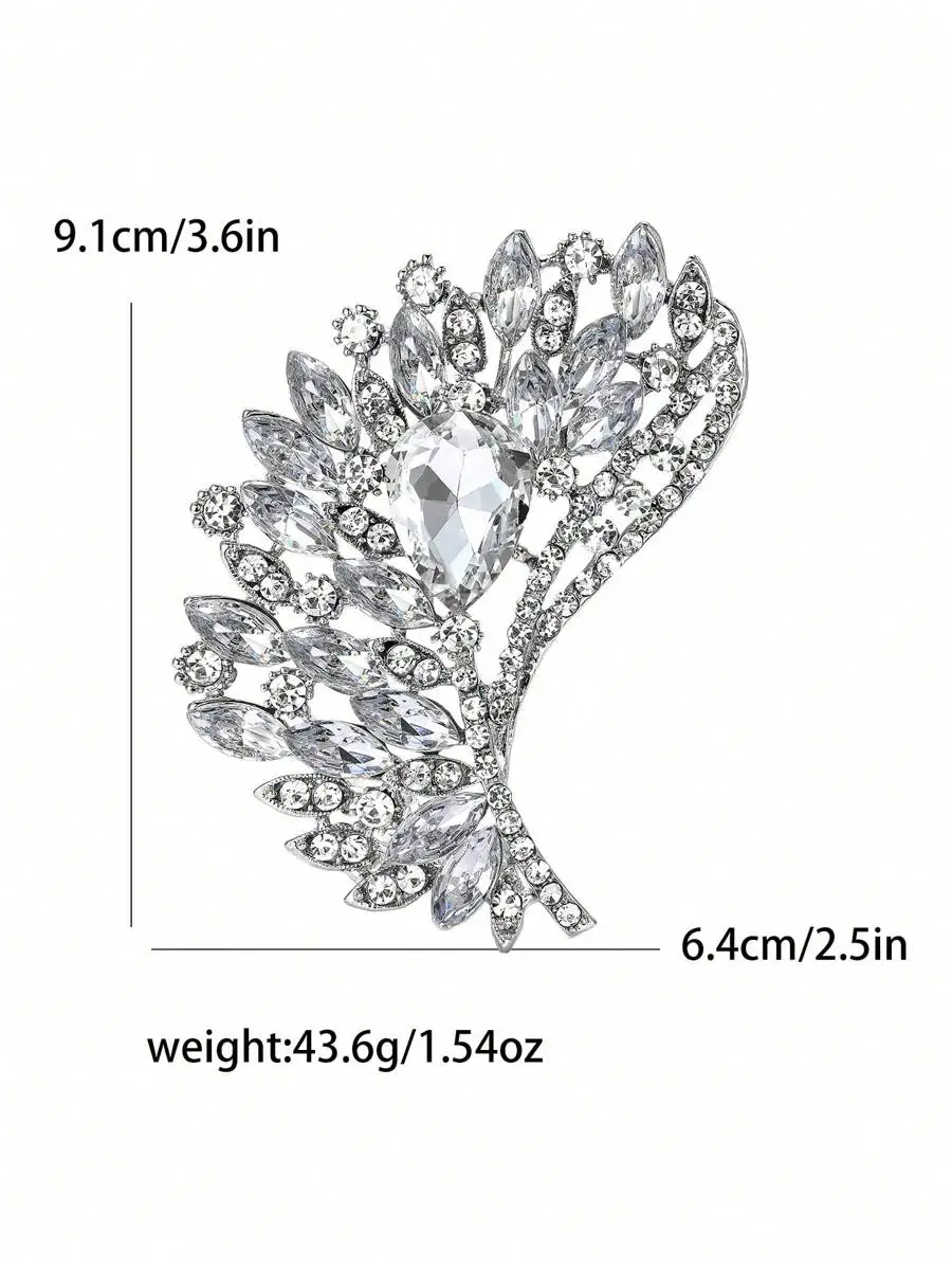 Large Crystal Feather Brooch For Women Luxury Party Banquet Jewelry Dress Accessory
Large Crystal Feather Brooch For Women Luxury Party Banquet Jewelry Dress Accessory