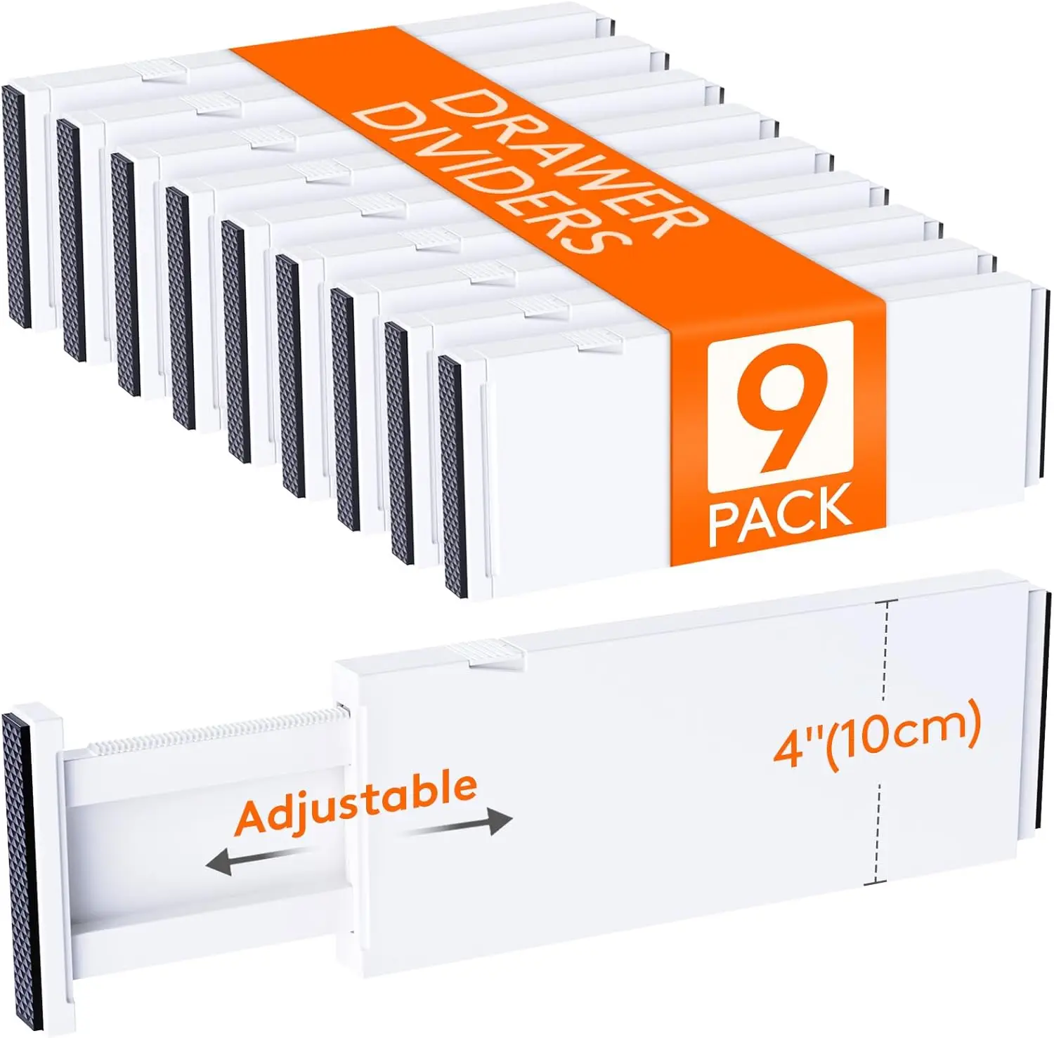 Регулируемые перегородки для ящиков, 9 шт., высота 4 фута, для хранения одежды и одежды, белые
Регулируемые перегородки для ящиков, 9 шт., высота 4 фута, для хранения одежды и одежды, белые